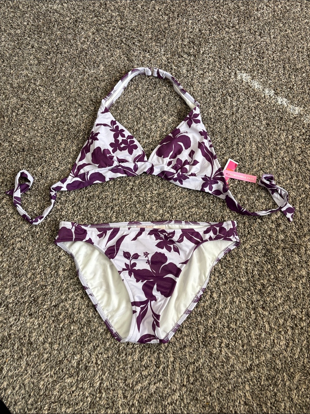 Xhilaration bikini DEADSTOCK NEW Made in USA lilac purple Medium beach pool swim